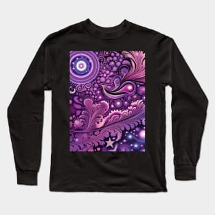 Other Worldly Designs- nebulas, stars, galaxies, planets with feathers Long Sleeve T-Shirt